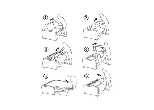 How to open your Comfy sofa bed, no need to remove any of the seat cushions.