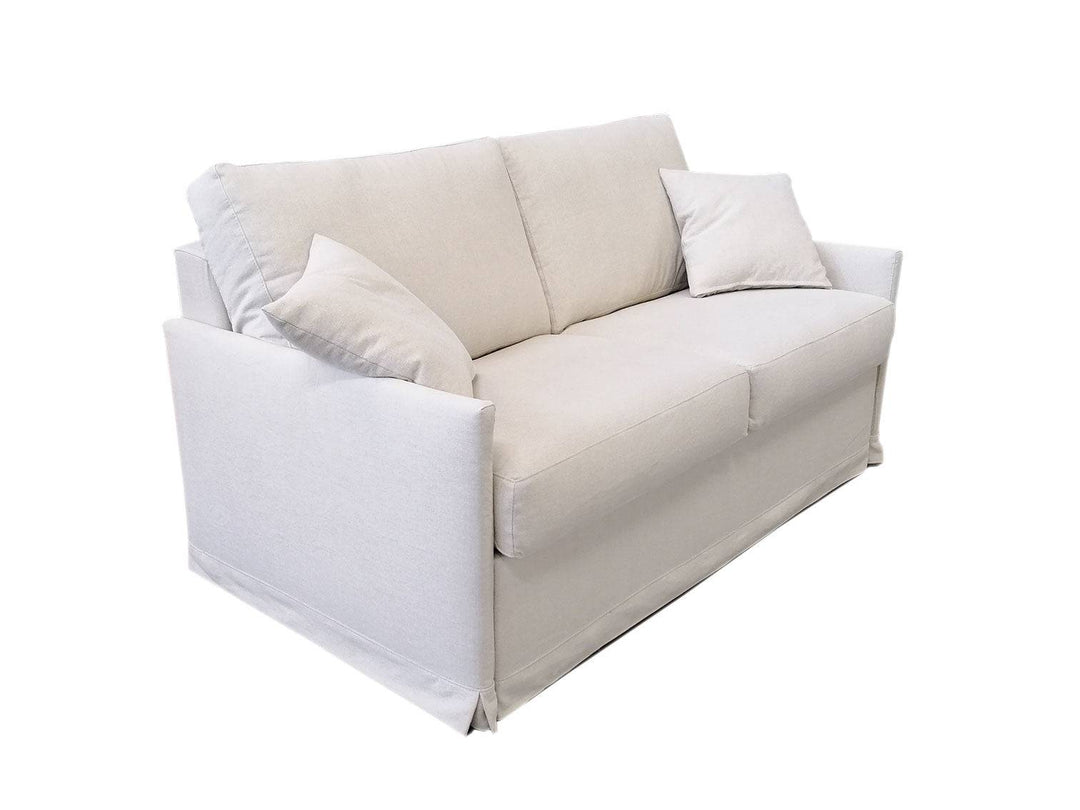 Comfy sofa bed with skirt and the 3cm wide arm option.