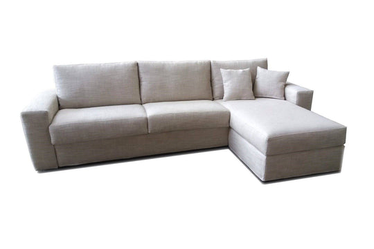 Bonbon Comfy Lux, Sofa bed with 20cm wide arms and chaise longue