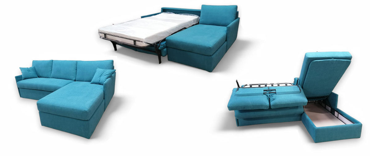 Corner sofa beds or sofa beds with chaise longue