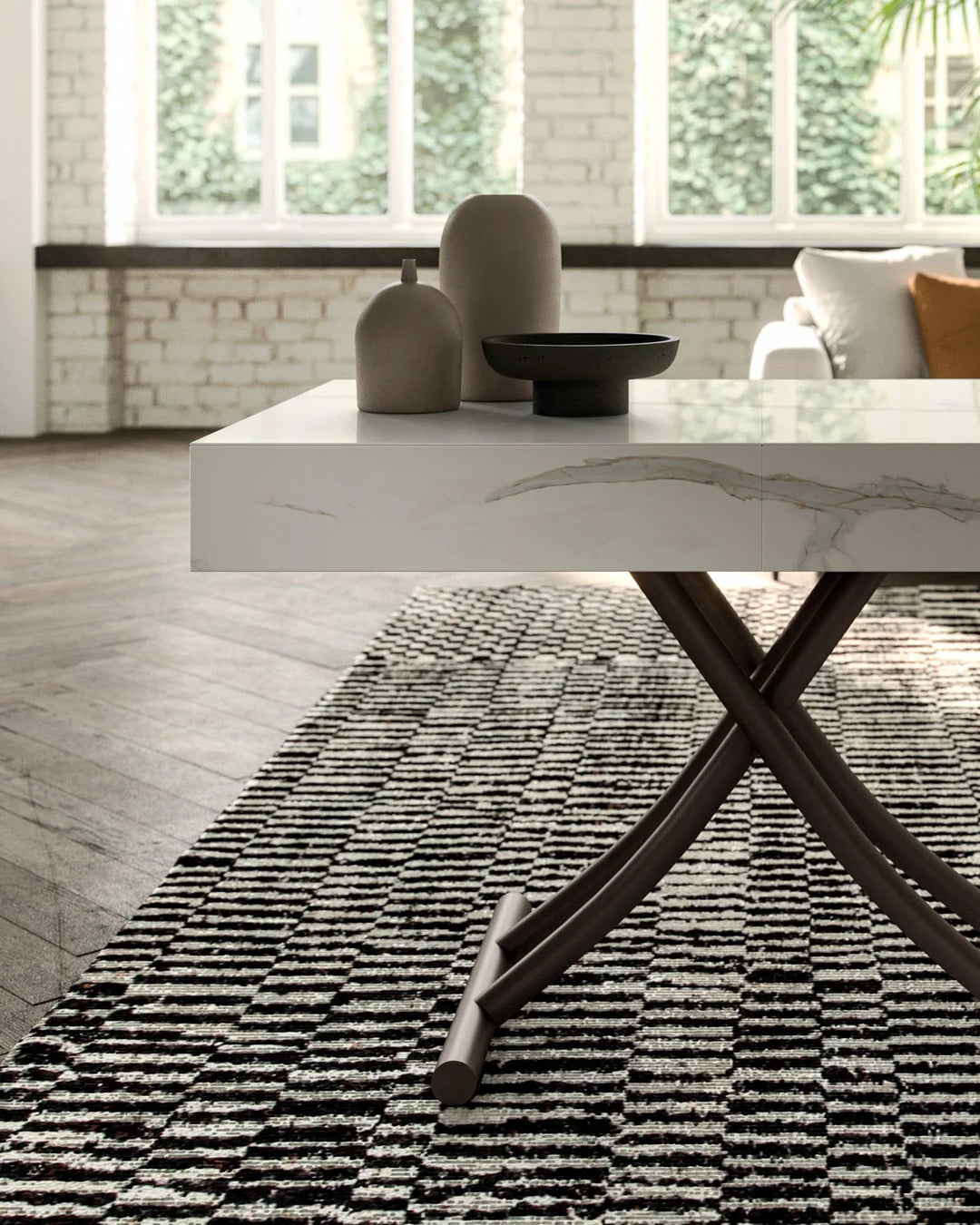 Box coffee table lifted 