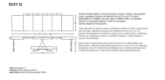 Boxy XL coffee to dining table 