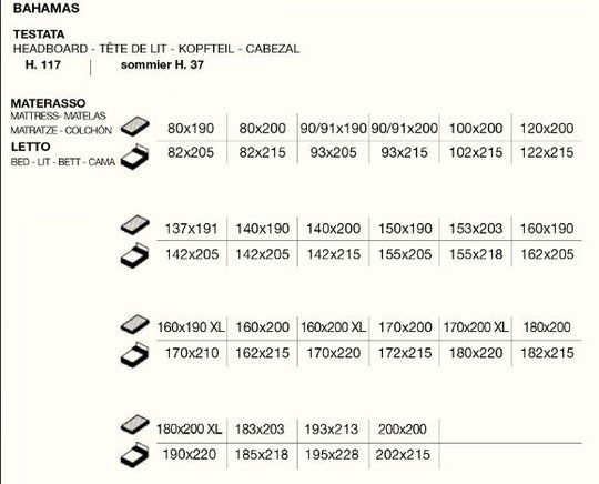 Bahamas ottoman storage bed dimensions
