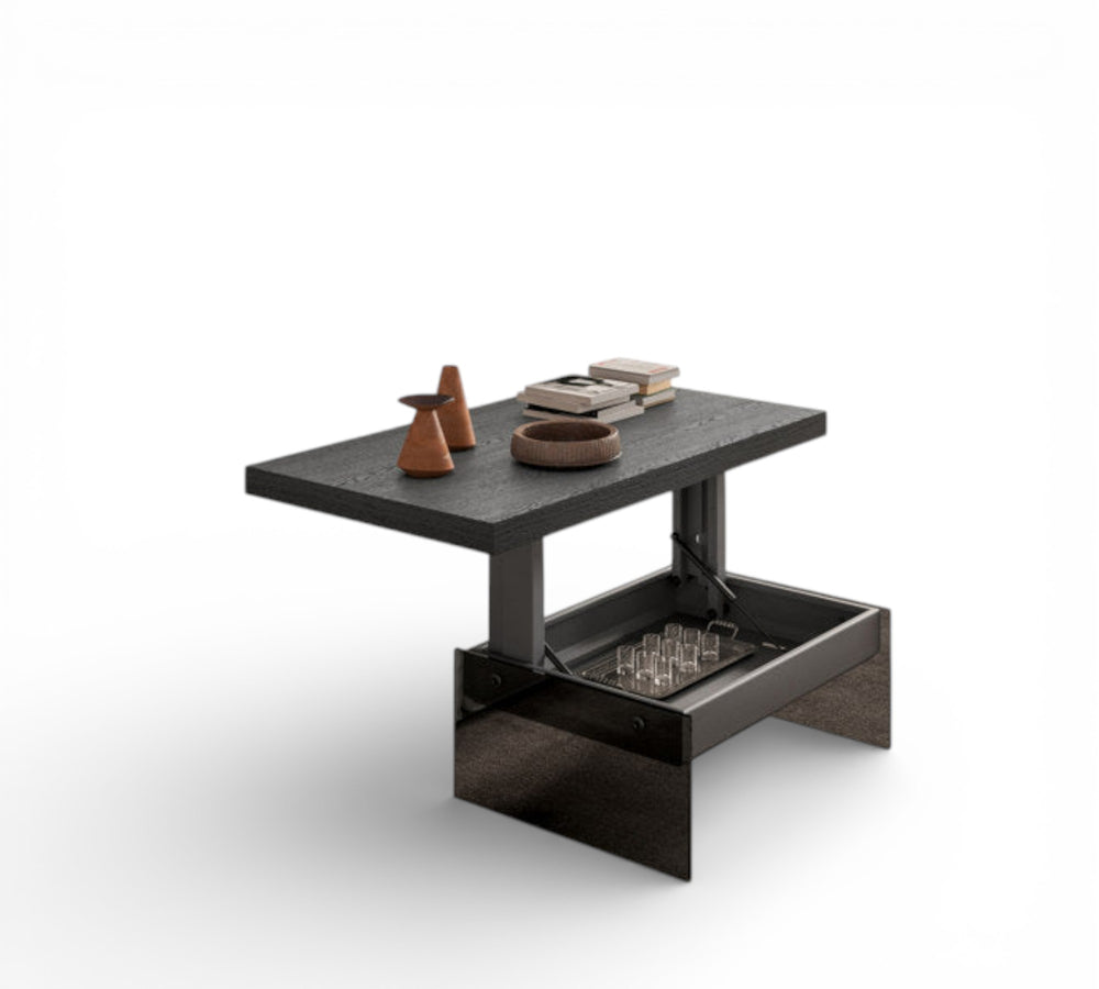 Bellagio modern coffee table with storage drawer on a white background