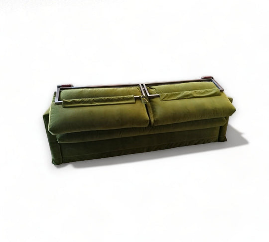 Comfy Side sofa bed in transition, feather filled back cushions