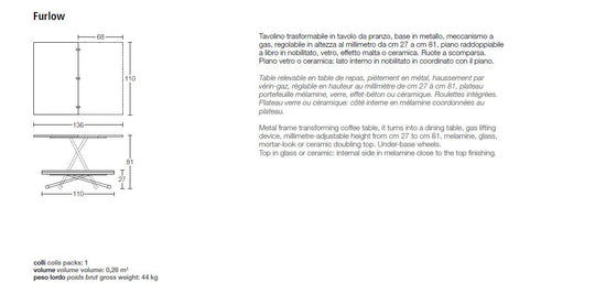 Furlo coffee to dining table 