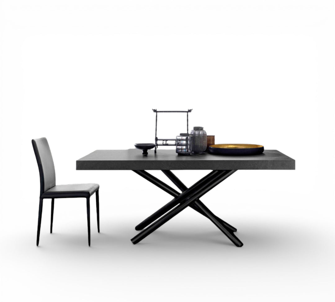 London modern dining table with a chair on a white background