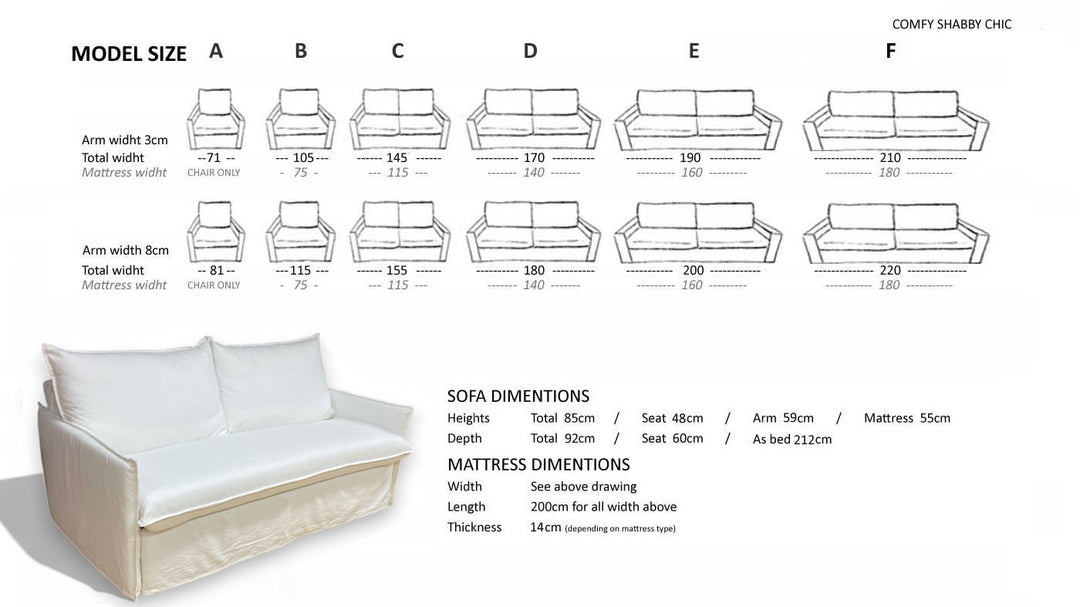 Shabby Chic 14 Sofa bed