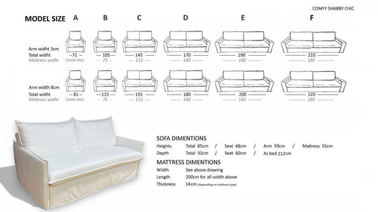 Shabby Chic 14 Sofa bed