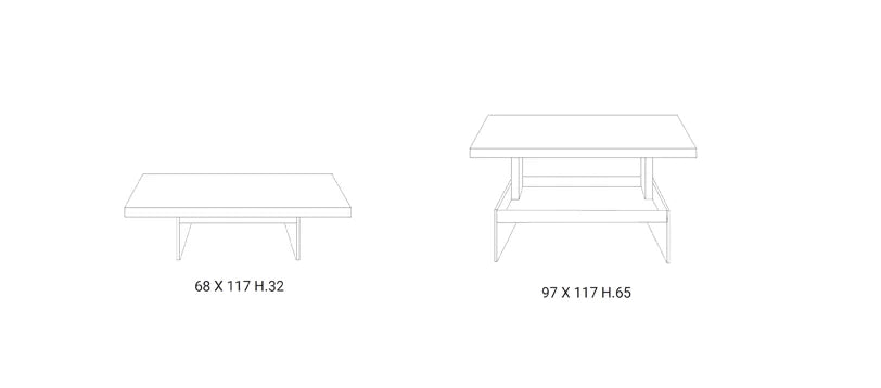 Bellagio coffee table measurements