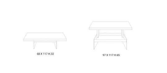 Bellagio coffee table measurements