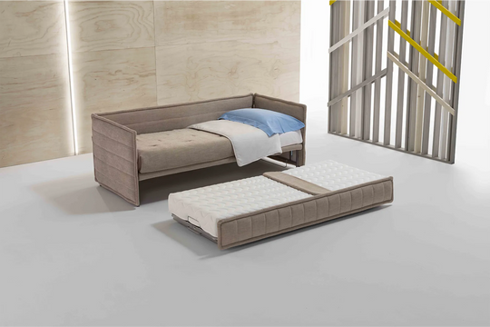 Split pullout sleeper sofa bed