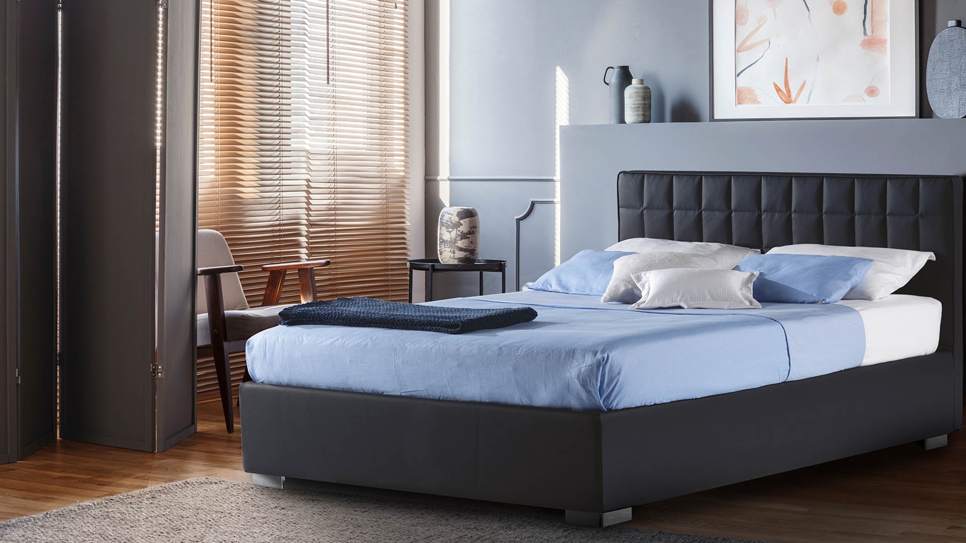 Bart ottoman storage bed London UK Milanobedding