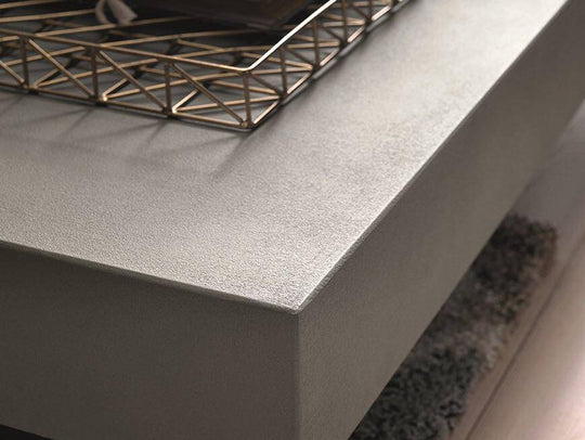 Boxy transform from coffee to dining table , cement finish