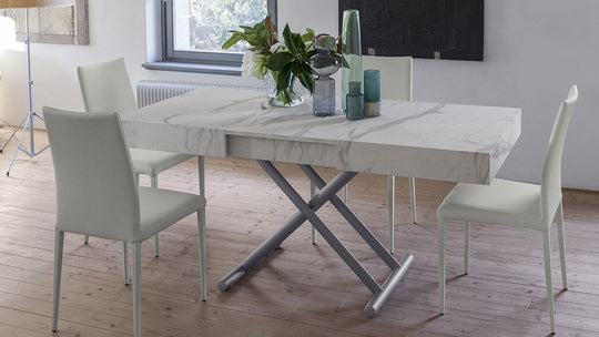 Boxy coffee to dining table - extendable table