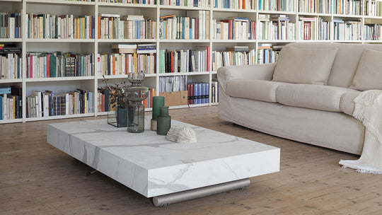 Boxy coffee to dining table in low position