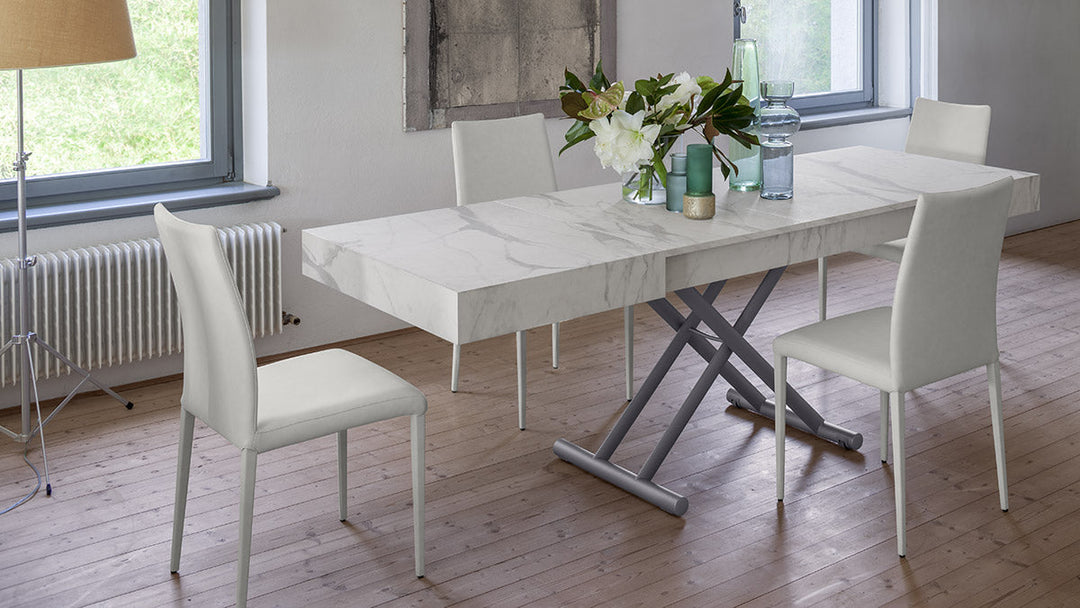 Boxy multifunctional coffee to dining table 