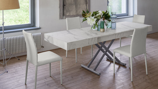 Boxy multifunctional coffee to dining table 
