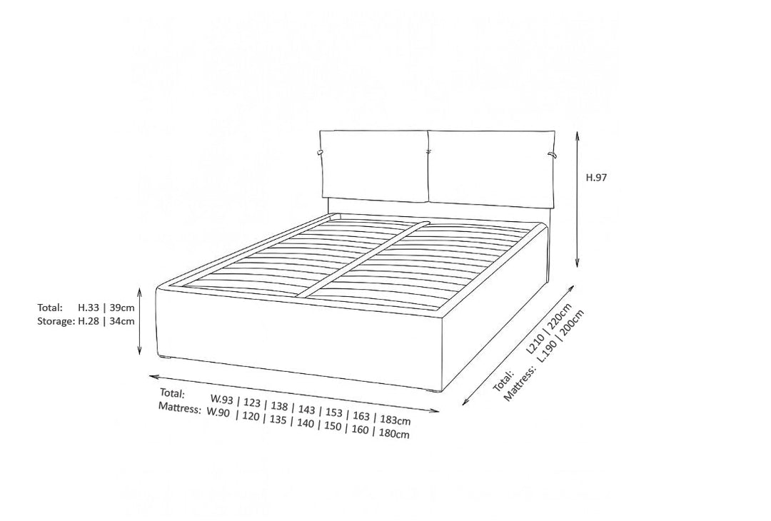 Cloud Storage bed, Storage bed - Bonbon Compact Living