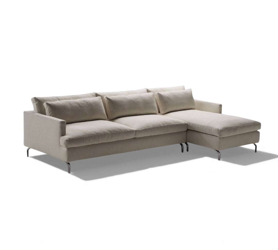 Dave Corner beige sectional sofa on a white background
