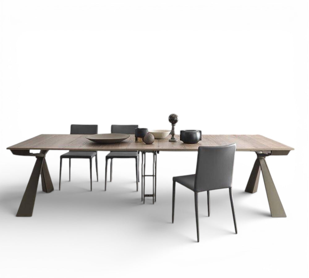 Golf dining table with four chairs on a white background