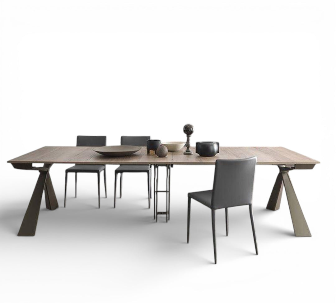 Golf dining table with four chairs on a white background