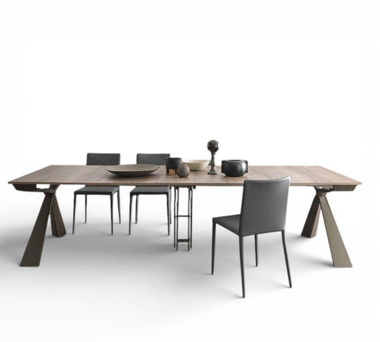 Golf dining table with four chairs on a white background