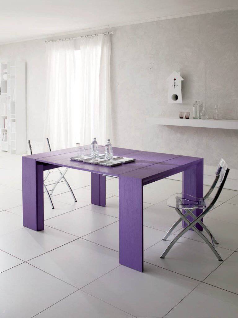 Golia console in purple with two extension added