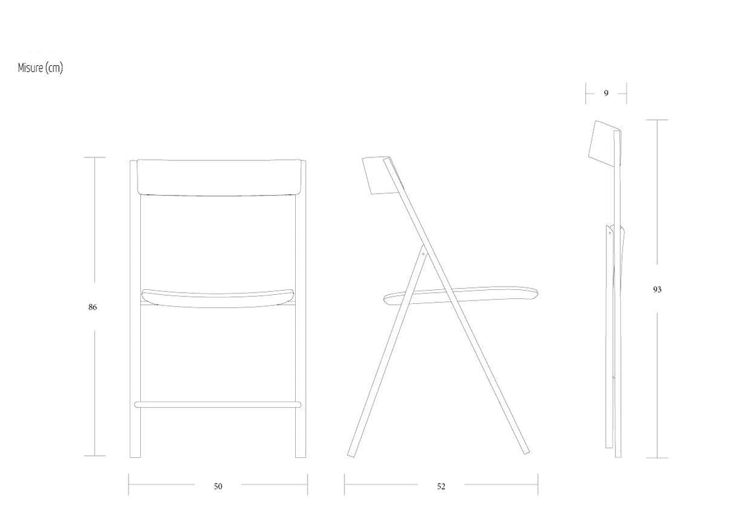 Joe Wood folding chair dimensions