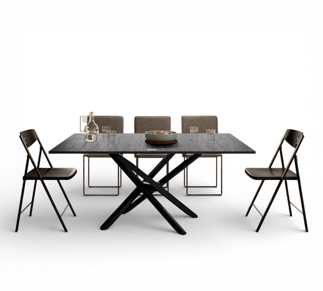 SU E GIU dining table with chairs on a white background
